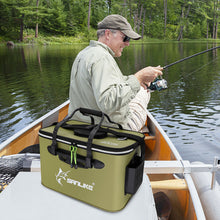 Load image into Gallery viewer, 40cm, 50cm dark green fish box, EVA waterproof fish bucket, water container for outdoor activities, live fish bucket for fishing