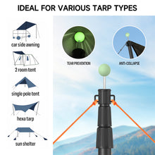 Load image into Gallery viewer, SANLIKE Telescoping Tent Tarp Pole Set Adjustable Camping Poles Aviation Aluminum Camping Rods for Awning Outdoor Sports Tool