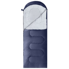 Load image into Gallery viewer, SANLIKE Ultralight Portable Navy Warm Envelope Sleeping Bag with Compression Sack for Outdoor Camping and Hiking