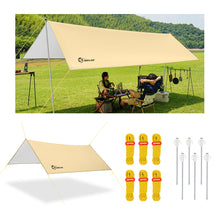 Load image into Gallery viewer, SANLIKE Outdoor Canopy Sunshade Rainproof And Sunscreen 6 Ground Nails And 6 Wind Ropes Portable Tent For Camping And Picnicking