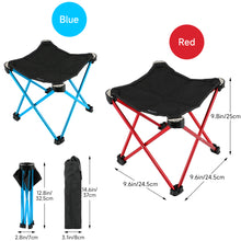 Load image into Gallery viewer, SANLIKE Outdoor ultra-light aluminium alloy folding stool fishing stool multifunctional quadrangular stool small horse tie