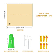 Load image into Gallery viewer, SANLIKE Outdoor Canopy Sunshade Rainproof And Sunscreen 6 Ground Nails And 6 Wind Ropes Portable Tent For Camping And Picnicking