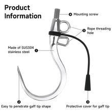 Load image into Gallery viewer, SANLIKE Double Hole Fishing Hook Stainless Steel Sea Fishing Hook Nylon rope Hook for Freshwater Saltwater Fishing Accessories