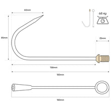 Load image into Gallery viewer, SANLIKE Fishing Hook Stainless Steel Gaff Tip with 1/2 UNC Fishing Tool Accessories