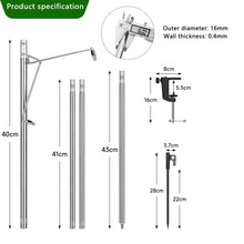 Load image into Gallery viewer, SANLIKE Adjustable Lantern Stand Split Aluminum Clip Lantern Pole with Table Clip and Floor Insert Outdoor camping tools holder