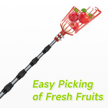 Load image into Gallery viewer, SANLIKE Lightweight Aluminum Fruit Picking Tool, 12-Foot Telescoping Fruit Picking Pole, Easy-to-assemble Twisted Apple Basket