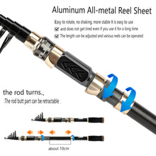 Load image into Gallery viewer, SANLIKE 1.8m-3m Portable Fishing Rods Telescopic Carbon Fibre Bait Rods Saltwater and Freshwater Fishing Bait Rod Tools