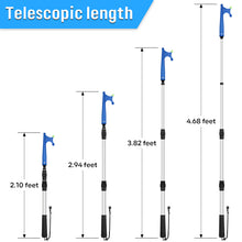 Load image into Gallery viewer, SANLIKE 1.4M Boat Hook Telescoping Aluminium Alloy Pole Telescopic Fishing Gaff With Rubber Non-Slip Grip Hook Boat Part