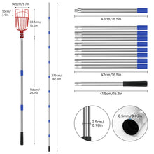 Load image into Gallery viewer, SANLIKE Basket Fruit Picker Head Stainless Steel Pole Multifunctional Convenient Fruit Picking Tool Catcher Apple Peach Picking
