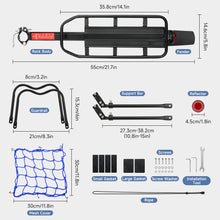 Load image into Gallery viewer, Bike Rear Rack With Fender Mountain Bike Rear Rack Net Cover Cycling Seatpost Bag Holder Stand Bicycle Accessories