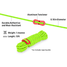 Load image into Gallery viewer, SANLIKE Tent Nail and Rope Set 8pcs Heavy Duty Forged Steel Tent Stakes Storage Pouch Kinds of Ground Outdoor Camping Tool