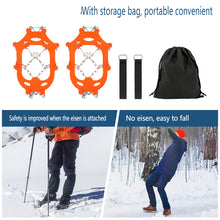 Load image into Gallery viewer, SANLIKE 1 Pair L/XL 24 Tooth Ice Claws Grippers Mountaineering Boots Ice Climbing Spikes Climbing Chains Ice Claws Shoe Covers