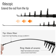 Load image into Gallery viewer, SANLIKE 1.8m-3m Portable Fishing Rods Telescopic Carbon Fibre Bait Rods Saltwater and Freshwater Fishing Bait Rod Tools