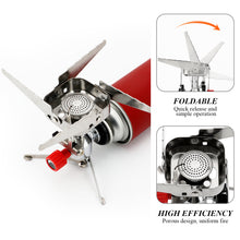 Load image into Gallery viewer, SANLIKE Camping Gas Stove Outdoor Windproof Tourist Burner Portable Folding Ultralight Cooker Equipment Hiking Picnic