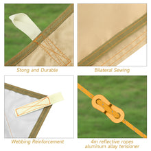 Load image into Gallery viewer, SANLIKE Outdoor Canopy Sunshade Rainproof And Sunscreen 6 Ground Nails And 6 Wind Ropes Portable Tent For Camping And Picnicking