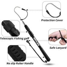 Load image into Gallery viewer, SANLIKE Telescopic Fishing Gaff with Stainless Fish Spear Hook Gripper No Slip Ruber Handle Outdoor Fishing Tackle Accessory