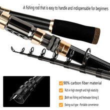 Load image into Gallery viewer, SANLIKE 1.8m-3m Portable Fishing Rods Telescopic Carbon Fibre Bait Rods Saltwater and Freshwater Fishing Bait Rod Tools