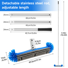 Load image into Gallery viewer, SANLIKE 318CM Pool Brush with Round Ends with EZ Clip for Cleaning Pool Walls, Steps, Inground/Above Ground Swimming Pool