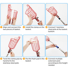 Load image into Gallery viewer, SANLIKE Basket Fruit Picker Head Stainless Steel Pole Multifunctional Convenient Fruit Picking Tool Catcher Apple Peach Picking