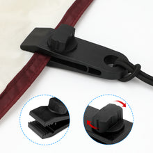 Load image into Gallery viewer, SANLIKE Tarp Clips Heavy Duty Lock Grip 10pcs Tent Clips Clamps with Thumb Screw and Bungee Ball Cords for Fixing Tarps Awnings