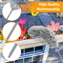 Load image into Gallery viewer, SANLIKE Gutter Cleaning Brush 8.2FT Telescoping Guard Cleaner Extendable Roofing Tool Long Rain Gutter Guard Cleaning Tools for Easy Removing Leaves and Debriswith 2 Brushes
