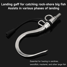 Load image into Gallery viewer, SANLIKE Double Hole Fishing Hook Stainless Steel Sea Fishing Hook Nylon rope Hook for Freshwater Saltwater Fishing Accessories
