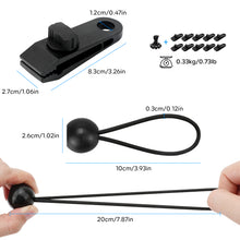 Load image into Gallery viewer, SANLIKE Tarp Clips Heavy Duty Lock Grip 10pcs Tent Clips Clamps with Thumb Screw and Bungee Ball Cords for Fixing Tarps Awnings