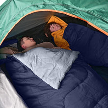 Load image into Gallery viewer, SANLIKE Ultralight Portable Navy Warm Envelope Sleeping Bag with Compression Sack for Outdoor Camping and Hiking