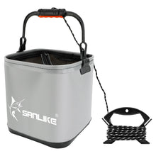 Load image into Gallery viewer, SANLIKE Portable Live Fishing Bucket EVA Thickening Catch Folding Fish Box with Handle Transparent Bag for Outdoor Fishing Tool