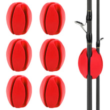 Load image into Gallery viewer, SANLIKE 6pcs Fishing Rod Fixed Ball Silica Gel Protection Anti-Collision Rod Stopper Retractor Fishing Tool Accessories
