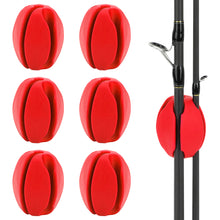 Load image into Gallery viewer, SANLIKE 6pcs Fishing Rod Fixed Ball Silica Gel Protection Anti-Collision Rod Stopper Retractor Fishing Tool Accessories