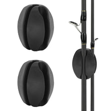 Load image into Gallery viewer, SANLIKE 2pcs Fishing Rod Fixed Ball Silica Gel Protection Anti-Collision Rod Stopper Retractor Fishing Tool Accessories