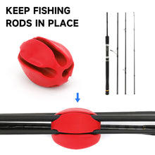 Load image into Gallery viewer, SANLIKE 6pcs Fishing Rod Fixed Ball Silica Gel Protection Anti-Collision Rod Stopper Retractor Fishing Tool Accessories