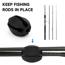 Load image into Gallery viewer, SANLIKE 6pcs Fishing Rod Fixed Ball Silica Gel Protection Anti-Collision Rod Stopper Retractor Fishing Tool Accessories