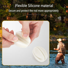 Load image into Gallery viewer, SANLIKE 6pcs White Fishing Rod Fixed Ball Silica Gel Protection Anti-Collision Rod Stopper Retractor Fishing Tool Accessories
