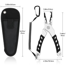 Load image into Gallery viewer, SANLIKE Fishing Pliers Saltwater with 50PCS Fishing Split Rings Aluminum Fishing Hook Remover scissors Fishing Tool Accessories