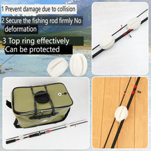 Load image into Gallery viewer, SANLIKE 6pcs White Fishing Rod Fixed Ball Silica Gel Protection Anti-Collision Rod Stopper Retractor Fishing Tool Accessories