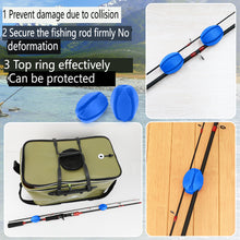Load image into Gallery viewer, SANLIKE 2pcs Fishing Rod Fixed Ball Silica Gel Protection Anti-Collision Rod Stopper Retractor Fishing Tool Accessories