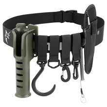 Load image into Gallery viewer, SANLIKE Fishing Rod Belt with 4 Plastic Hanger Buckles plus Lua Pliers Pouch plus Fishing Rod Cylinder Portable Fishing Rod Hold