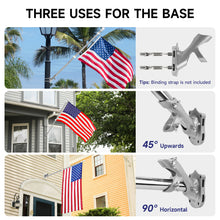 Load image into Gallery viewer, SANLIKE 1.83M Flag Pole Holder Stainless Steel Wall Mounted Telescopic FlagPole Outdoor Rotating Flagpole for Street