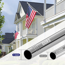 Load image into Gallery viewer, SANLIKE 1.83M Flag Pole Holder Stainless Steel Wall Mounted Telescopic FlagPole Outdoor Rotating Flagpole for Street