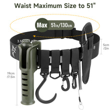 Load image into Gallery viewer, SANLIKE Fishing Rod Belt with 4 Plastic Hanger Buckles plus Lua Pliers Pouch plus Fishing Rod Cylinder Portable Fishing Rod Hold