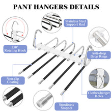 Load image into Gallery viewer, SANLIKE 2 Pcs Trouser Rack Space saving stainless steel hanger clip Non-slip multi-functional trouser rack Two hanging modes
