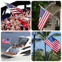 Load image into Gallery viewer, SANLIKE 1.83M Flag Pole Holder Stainless Steel Wall Mounted Telescopic FlagPole Outdoor Rotating Flagpole for Street