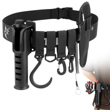 Load image into Gallery viewer, SANLIKE Fishing Rod Belt with 4 Plastic Hanger Buckles plus Lua Pliers Pouch plus Fishing Rod Cylinder Portable Fishing Rod Hold