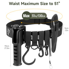 Load image into Gallery viewer, SANLIKE Fishing Rod Belt with 4 Plastic Hanger Buckles plus Lua Pliers Pouch plus Fishing Rod Cylinder Portable Fishing Rod Hold
