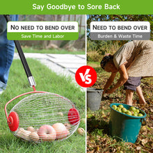 Load image into Gallery viewer, SANLIKE Fruit Picker Aluminium Tube Retractable Nut Gatherer Fruit Collector Walnuts Chestnuts Harvester Rollers Picking Tool