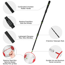 Load image into Gallery viewer, SANLIKE Fruit Picker Aluminium Tube Retractable Nut Gatherer Fruit Collector Walnuts Chestnuts Harvester Rollers Picking Tool