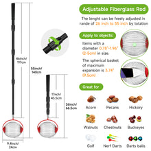 Load image into Gallery viewer, SANLIKE Fruit Picker Aluminium Tube Retractable Nut Gatherer Fruit Collector Walnuts Chestnuts Harvester Rollers Picking Tool