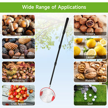 Load image into Gallery viewer, SANLIKE Fruit Picker Aluminium Tube Retractable Nut Gatherer Fruit Collector Walnuts Chestnuts Harvester Rollers Picking Tool